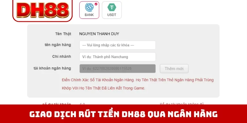 Rút Tiền DH88 - Hướng Dẫn 3 Bước Thao Tác Nhanh Và An Toàn - WINLUMA.BIZ